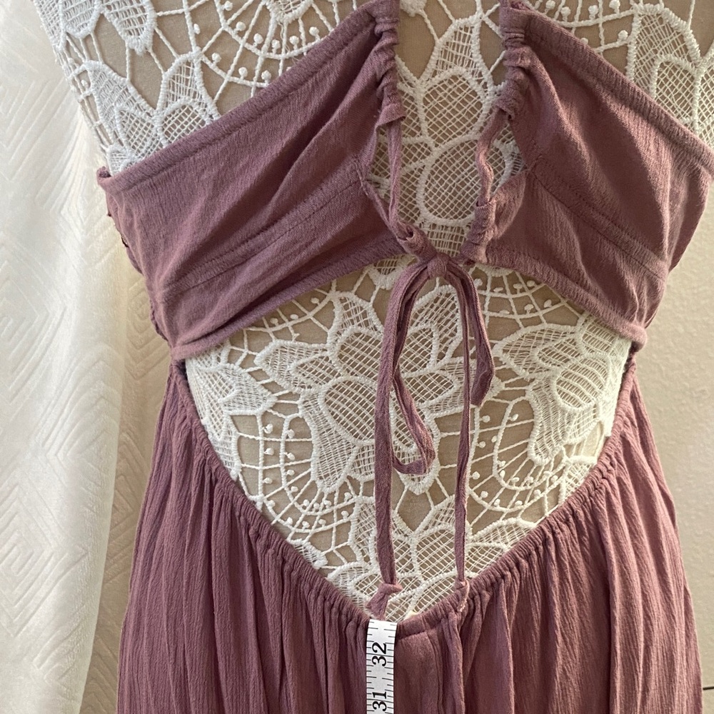 Wild Pearl Dusty Rose Halter Midi Dress - Picture 7 of 16